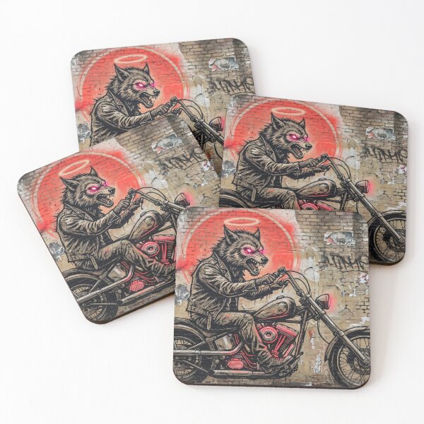 Item preview, Wolf Biker Graffiti Art designed and sold by AnnArtshock.