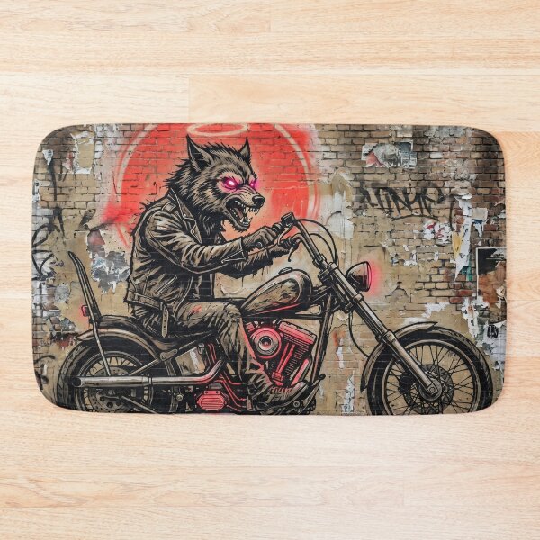 Item preview, Wolf Biker Graffiti Art designed and sold by AnnArtshock.