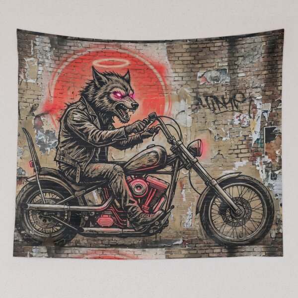 Item preview, Wolf Biker Graffiti Art designed and sold by AnnArtshock.