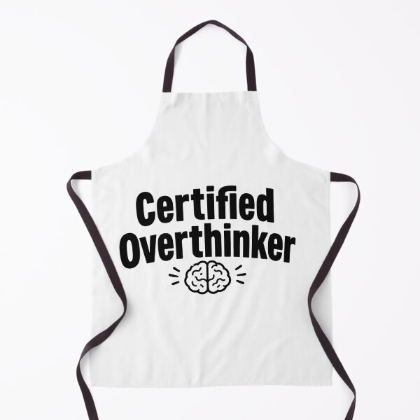 Item preview, Certified Overthinker Sticker – Funny Anxiety Brain Meme Minimal Black White designed and sold by Elviqus Shop.
