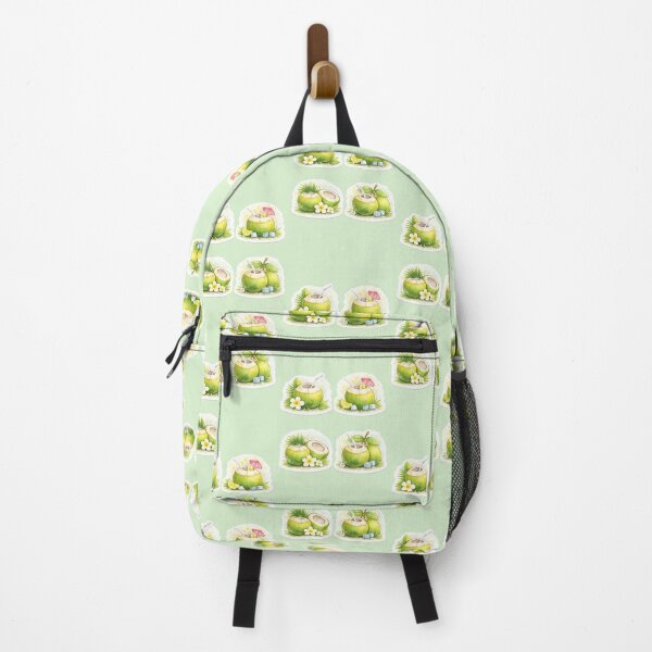 Item preview, Tropical Coconut Drink Sticker Set – Summer Aesthetic Coconut Water Illustration designed and sold by Qingtian814.