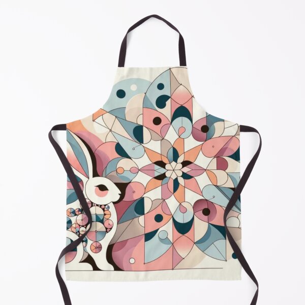 Item preview, Abstract Geometric Rabbit – Colorful Mandala Art designed and sold by EchoWave11.