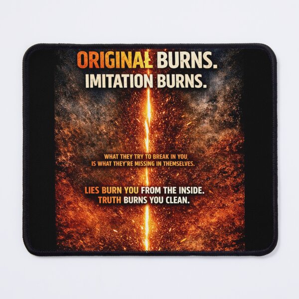 Item preview, Raw Human - Original Burns - Aesthetic Fire Quote designed and sold by MarioZ137.