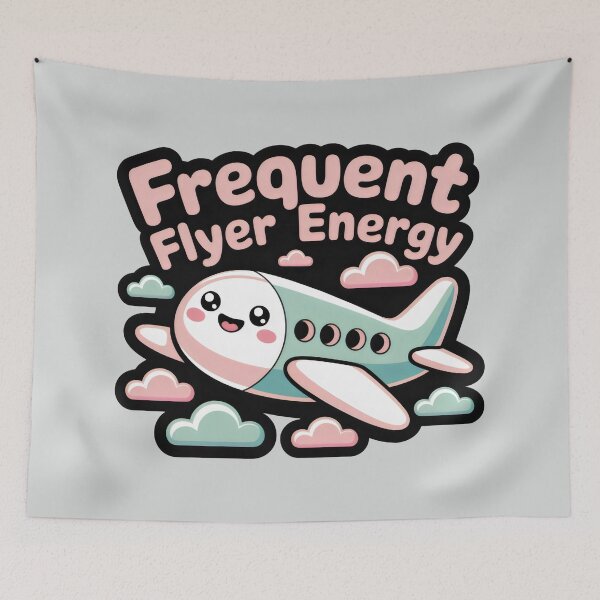 Item preview, Frequent Flyer Energy Cute Airplane Kawaii Travel designed and sold by SplashTastic.