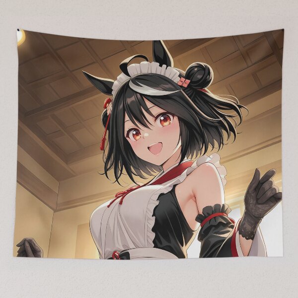 Item preview, Kitasan Black Uma Musume Maid Pose Warm Elegance designed and sold by riadjamai.