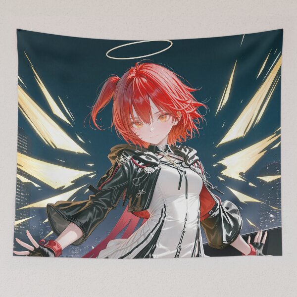 Item preview, Prelude Exusiai Arknights Angel Girl City Night Divine Light designed and sold by riadjamai.