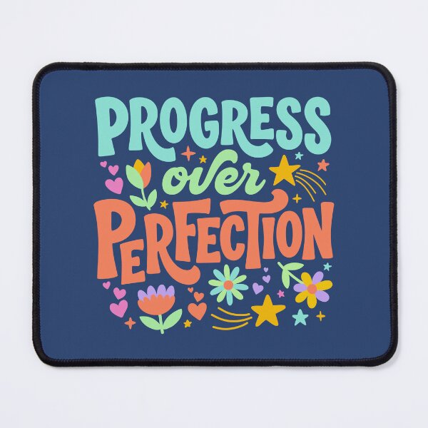 Item preview, Progress Over Perfection in Pastel Typography designed and sold by Fern and Quill.