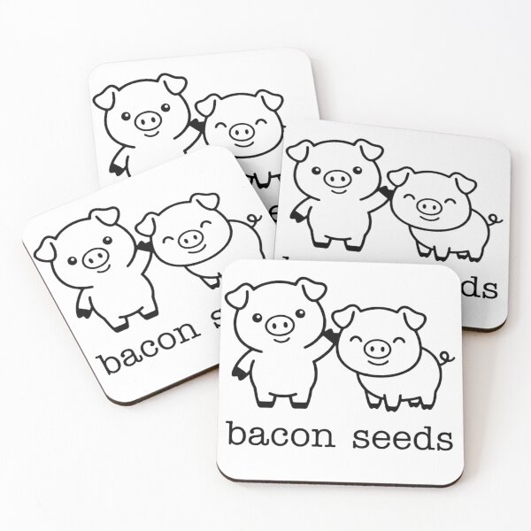 Item preview, Cute Bacon Seeds Funny Piglet Pun Minimalist Art designed and sold by haitrieuic96.