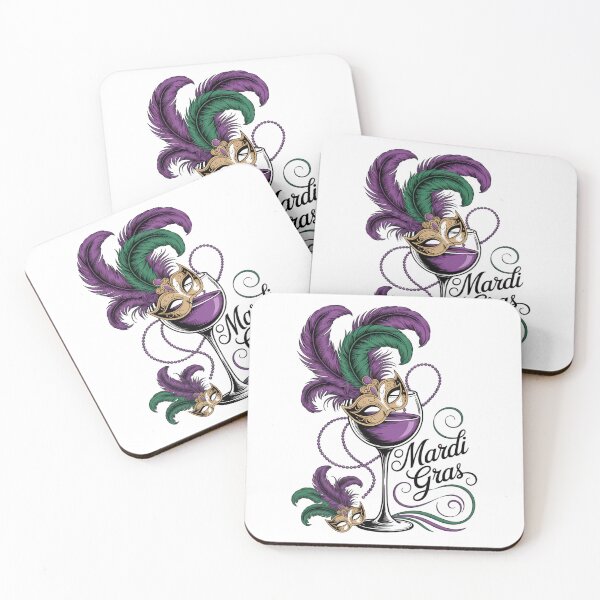 Item preview, Mardi Gras Glass Of Wine Drinking Team Masked Wine Festival designed and sold by Formatage.