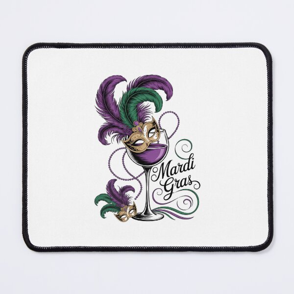 Item preview, Mardi Gras Glass Of Wine Drinking Team Masked Wine Festival designed and sold by Formatage.