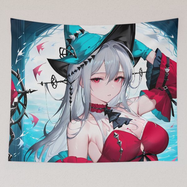 Item preview, Skadi Arknights Prelude To Dawn Red Witch Ocean Fantasy Scene designed and sold by riadjamai.