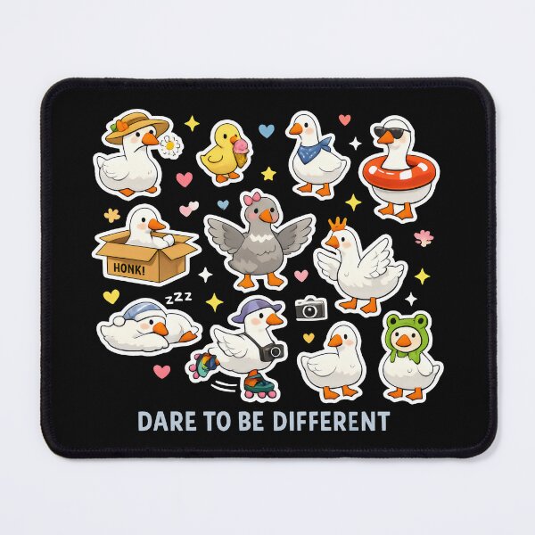 Item preview, Dare To Be Different Duck Stickers Pattern designed and sold by SplashTastic.