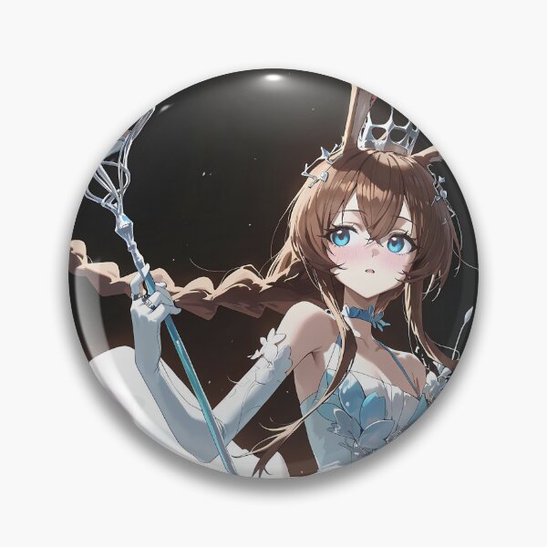 Item preview, Amiya Arknights Prelude To Dawn Anime Girl White Dress Fantasy Queen designed and sold by riadjamai.