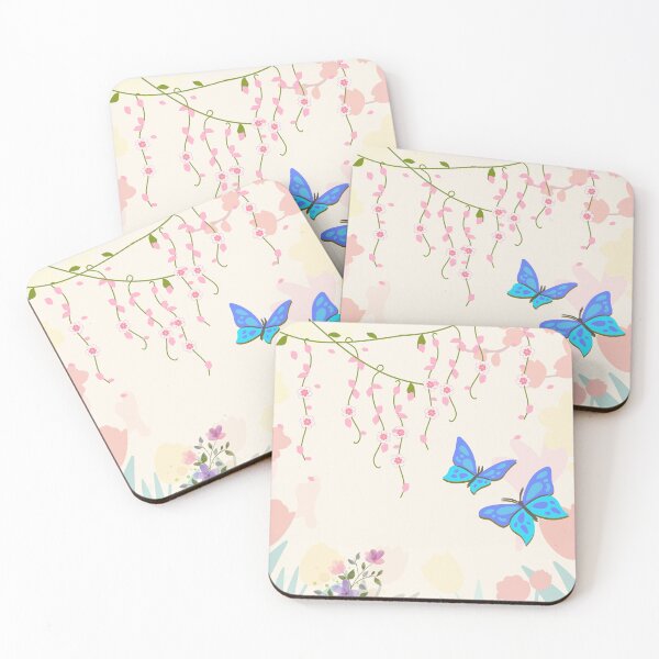Item preview, Pastel Floral Background with Butterflies designed and sold by EveOnlineStory.