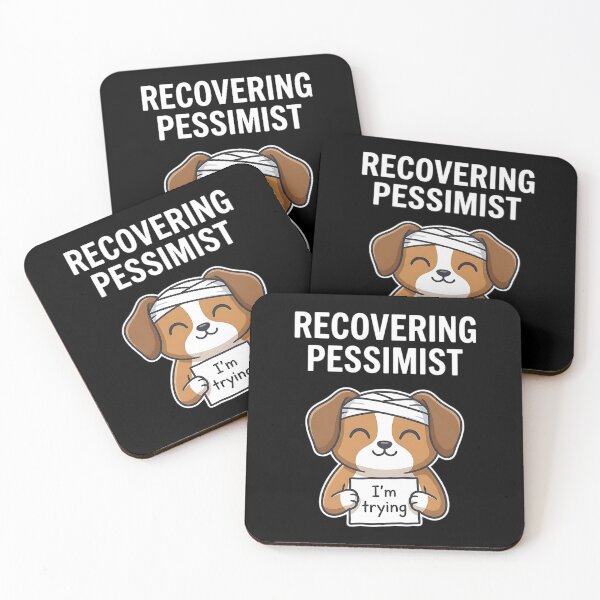 Item preview, Recovering Pessimist Cute Dog - Wholesome Mental Health Humor designed and sold by Recovering Pessimist.