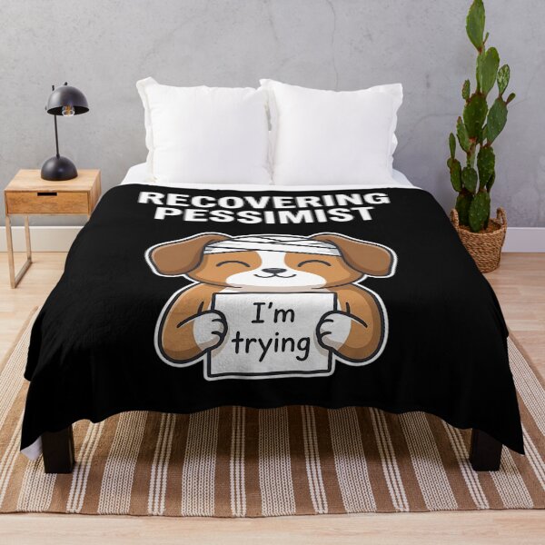 Item preview, Recovering Pessimist Cute Dog - Wholesome Mental Health Humor designed and sold by Recovering Pessimist.