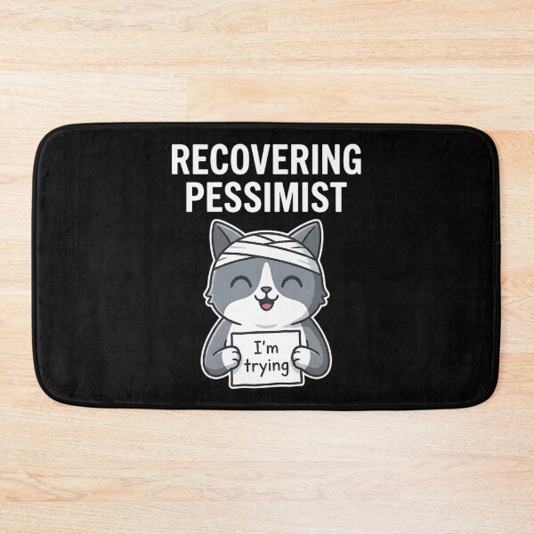 Item preview, Recovering Pessimist Cute Cat - Kawaii Mental Health & Optimism Design designed and sold by Recovering Pessimist.