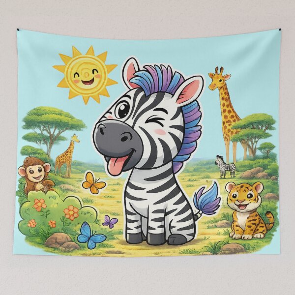 Item preview, Cheeky Zebra – Funny Safari Animal Cartoon designed and sold by The Digital Compass.