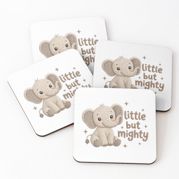 Item preview, Little But Mighty Elephant Cute Baby Animal Design designed and sold by PixelcreateTee.