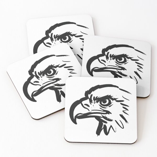 Item preview, Minimalist Bald Eagle Line Art Patriotic Wildlife Black Ink Design designed and sold by ArcticFoxStudio.