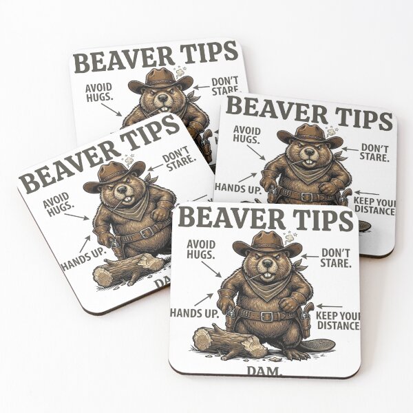 Item preview, Funny Beaver Cowboy Beaver Tips Wild West Graphic designed and sold by JVDesignsShop.