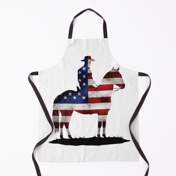 Item preview, Lone Cowboy Sunset Ride in Patriotic Colors designed and sold by KapiPrint.