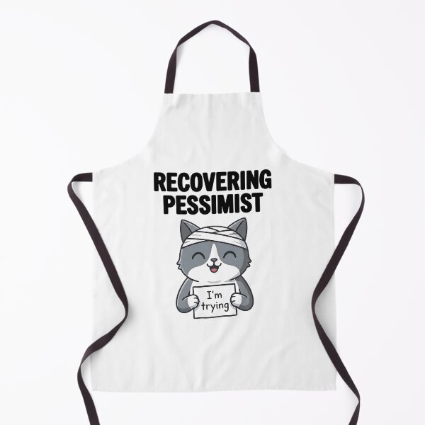 Item preview, Recovering Pessimist Cute Cat - Kawaii Mental Health & Optimism Design 2 designed and sold by Recovering Pessimist.