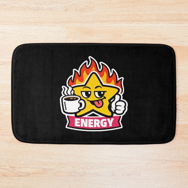 Item preview, Star Holding Coffee Energy Humor Mascot designed and sold by SplashTastic.