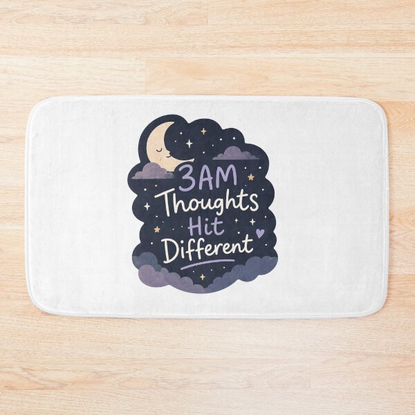 Item preview, 3AM Thoughts Hit Different Sticker – Night Overthinking Aesthetic Moon Stars Minimal designed and sold by Elviqus Shop.