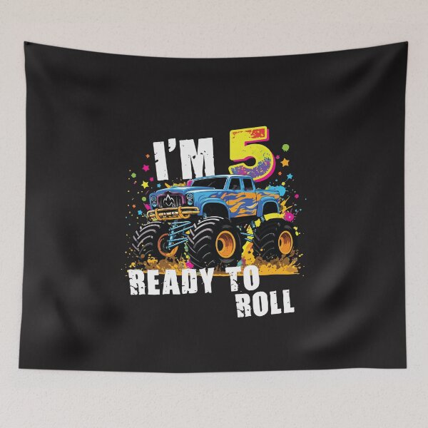 Item preview, I’m 5 Ready To Roll Monster Truck 5th Birthday Kids Party Design designed and sold by kiralynstration.
