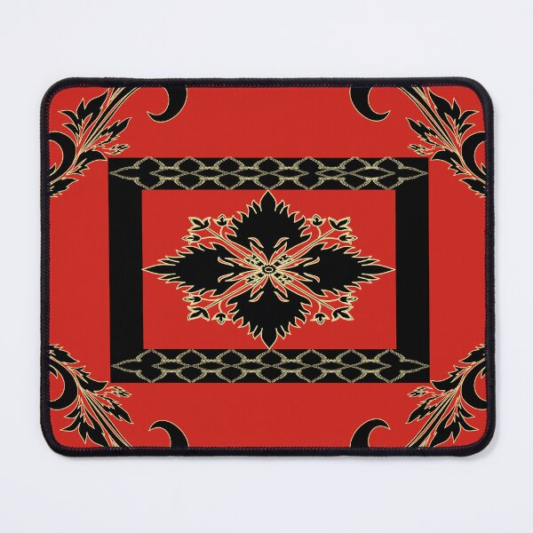 Item preview, Luxury red and gold floral vintage baroque pattern on red background. designed and sold by AdesignbyG.