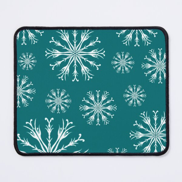 Item preview, Snowflakes on turquoise background designed and sold by Poplartree.