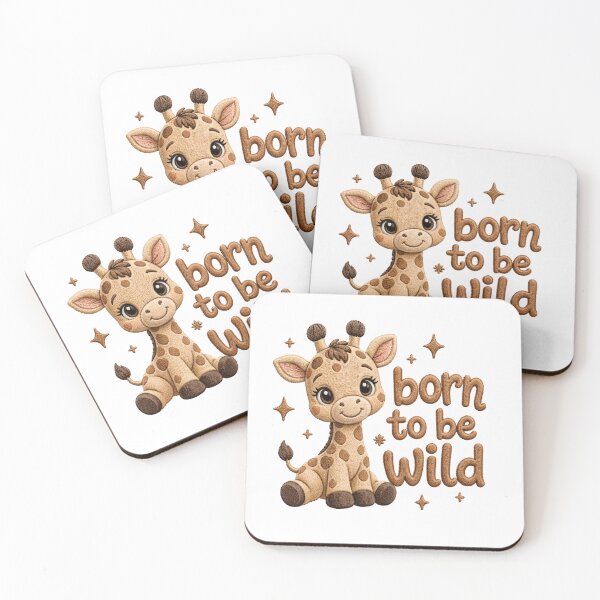 Item preview, Born To Be Wild Giraffe Cute Baby Animal Design designed and sold by PixelcreateTee.