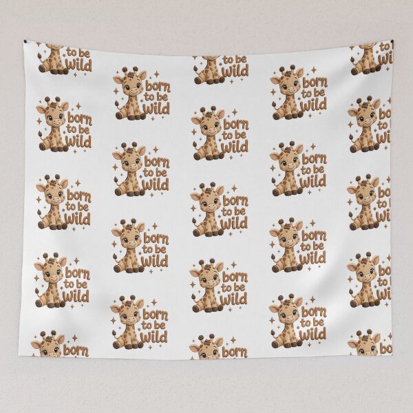 Item preview, Born To Be Wild Giraffe Cute Baby Animal Design designed and sold by PixelcreateTee.