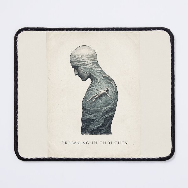 Item preview, Aesthetic Mind Overthinking Emotional T-Shirt designed and sold by MaynyStudio.