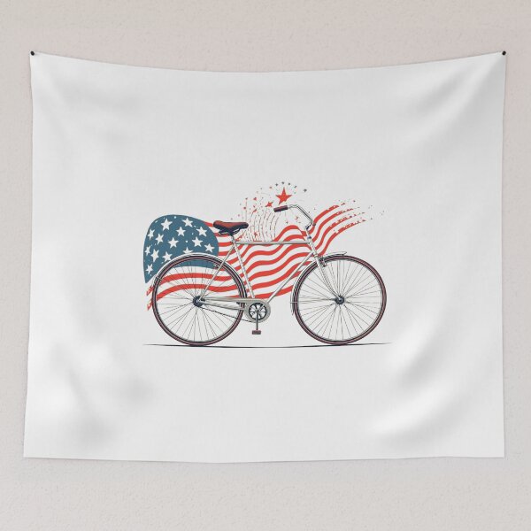 Item preview, Retro Bicycle Freedom Ride in Summer Colors designed and sold by KapiPrint.