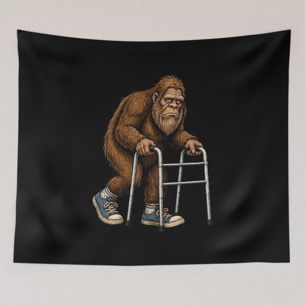 Item preview, Funny Old Bigfoot Sasquatch Retro designed and sold by zoes-ink.