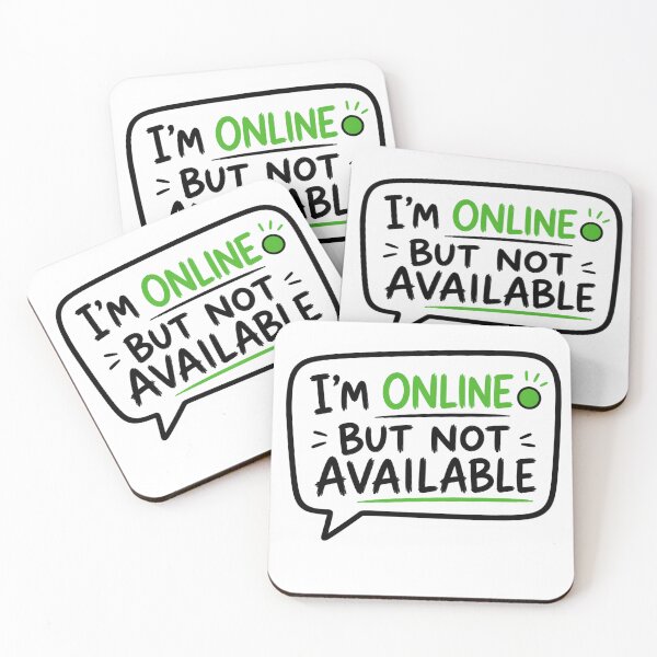 Item preview, I’m Online But Not Available – Funny Introvert Status Sticker designed and sold by Elviqus Shop.