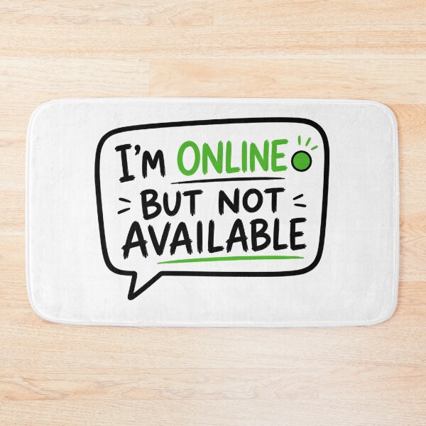 Item preview, I’m Online But Not Available – Funny Introvert Status Sticker designed and sold by Elviqus Shop.