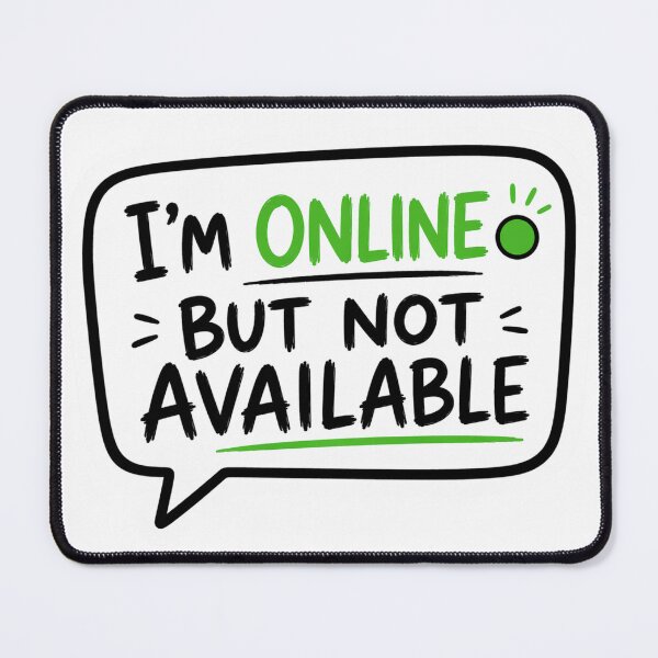 Item preview, I’m Online But Not Available – Funny Introvert Status Sticker designed and sold by Elviqus Shop.