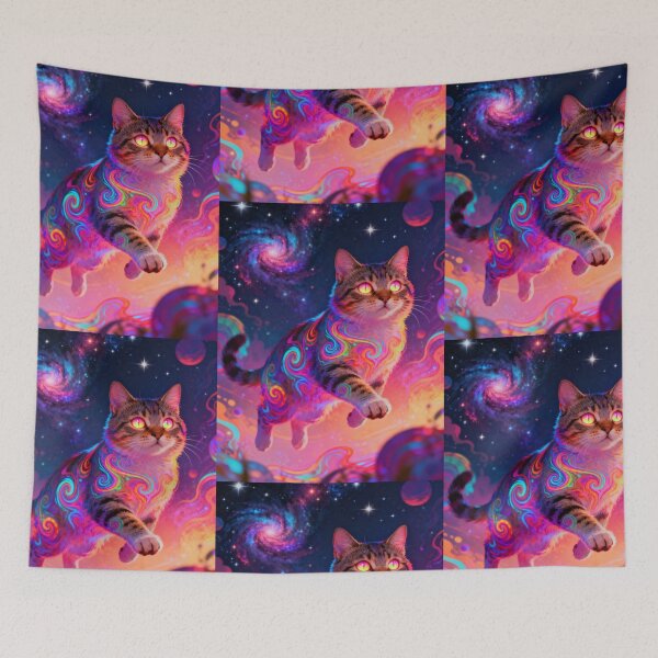 Item preview, Flying Cat – Psychedelic Space Adventure designed and sold by emiiemilova.