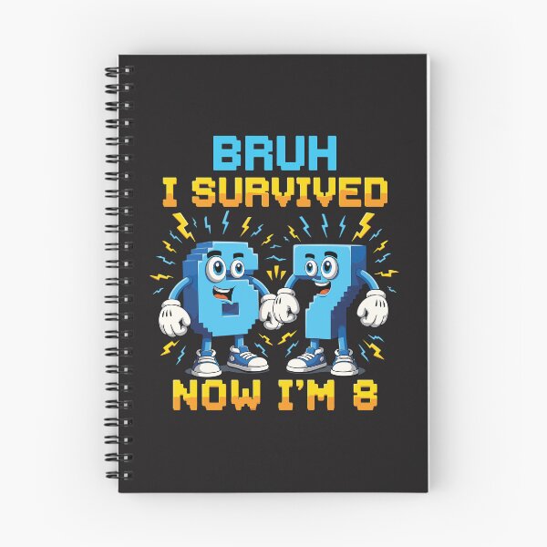 Item preview, Bruh I Survived 6 7 Now I’m 8 Funny 8th Birthday Kids Party Design designed and sold by kiralynstration.