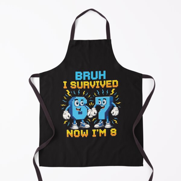 Item preview, Bruh I Survived 6 7 Now I’m 8 Funny 8th Birthday Kids Party Design designed and sold by kiralynstration.