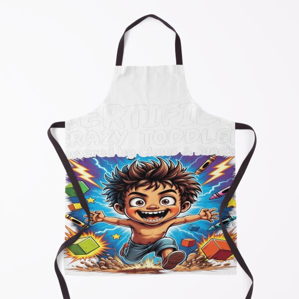 Item preview, Certified Crazy Toddler – Powered by Chaos & Snacks Funny Kids T-Shirt | Cute Hyper Kid Cartoon Graphic Tee designed and sold by Sushikidsntod.