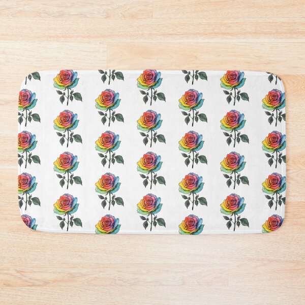 Item preview, Rainbow Rose flower watercolor designed and sold by uunaa.