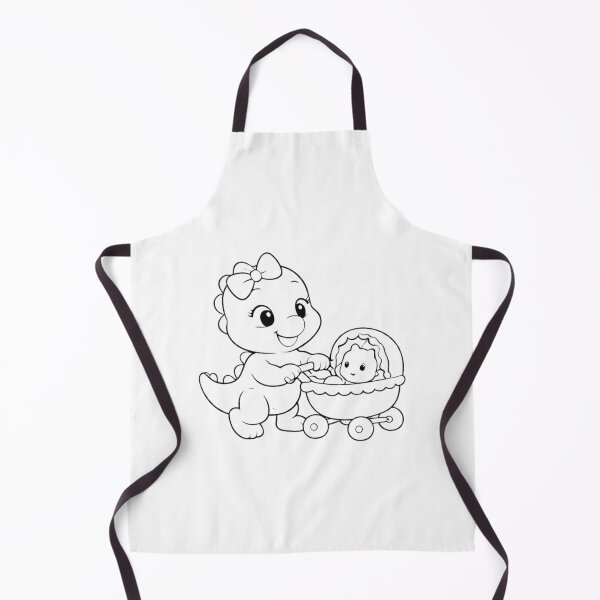 Item preview, Cute dinosaur with doll's pram – Adorable children's design designed and sold by Claudia156.