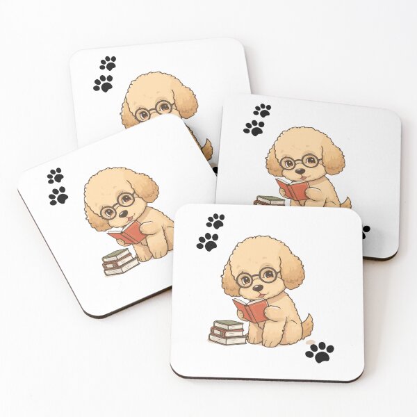 Item preview, Goldendoodle Reading Books Sticker – Cute Bookish Dog Gift for Doodle Lovers designed and sold by PawsAndWhimsy.