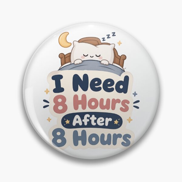 Item preview, I Need 8 Hours After 8 Hours – Cute Sleepy Cat Sticker designed and sold by Elviqus Shop.
