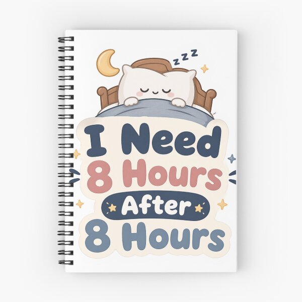Item preview, I Need 8 Hours After 8 Hours – Cute Sleepy Cat Sticker designed and sold by Elviqus Shop.