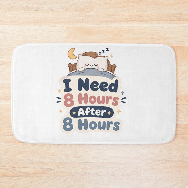 Item preview, I Need 8 Hours After 8 Hours – Cute Sleepy Cat Sticker designed and sold by Elviqus Shop.